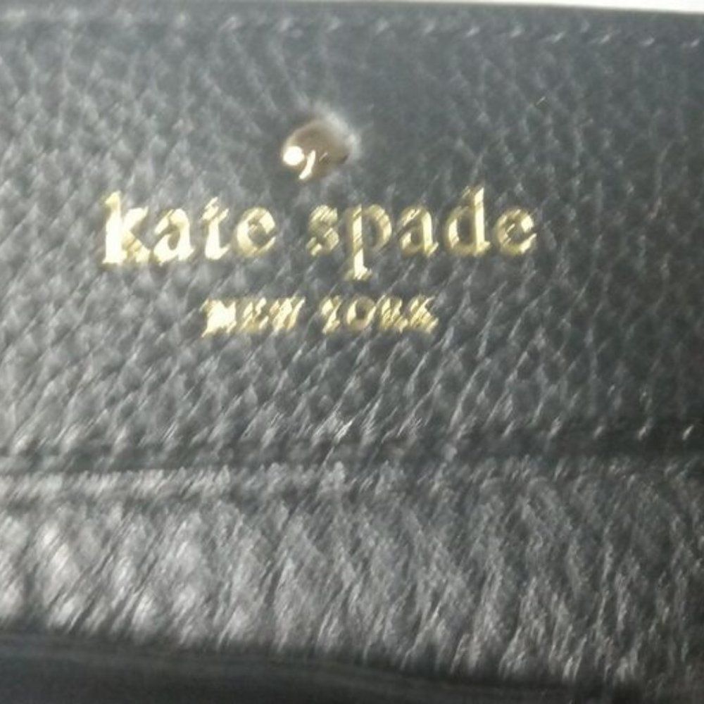 Kate Spade Bow Valley Rosa Leather Satchel Handbag Purse Black - Picture 6 of 9